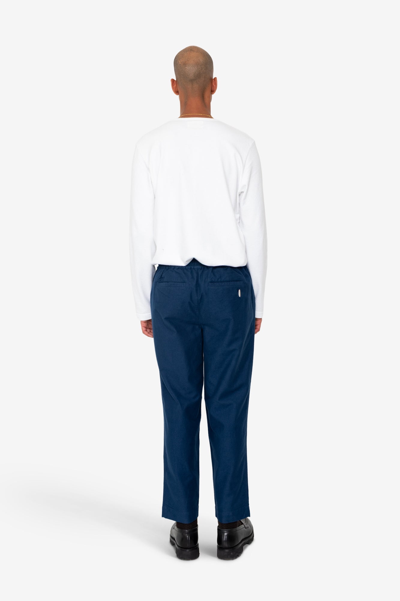 Drawcord Assembly Pant - Mid Blue Moleskin