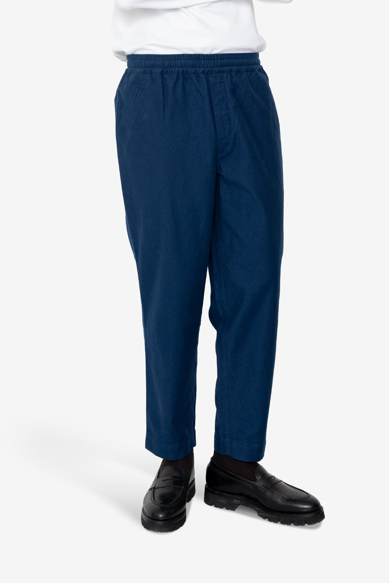 Drawcord Assembly Pant - Mid Blue Moleskin
