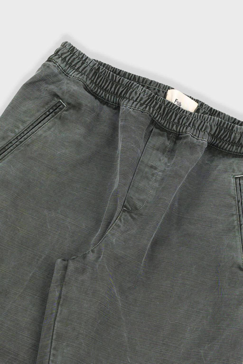 Drawcord Assembly Pant - Olive Slub
