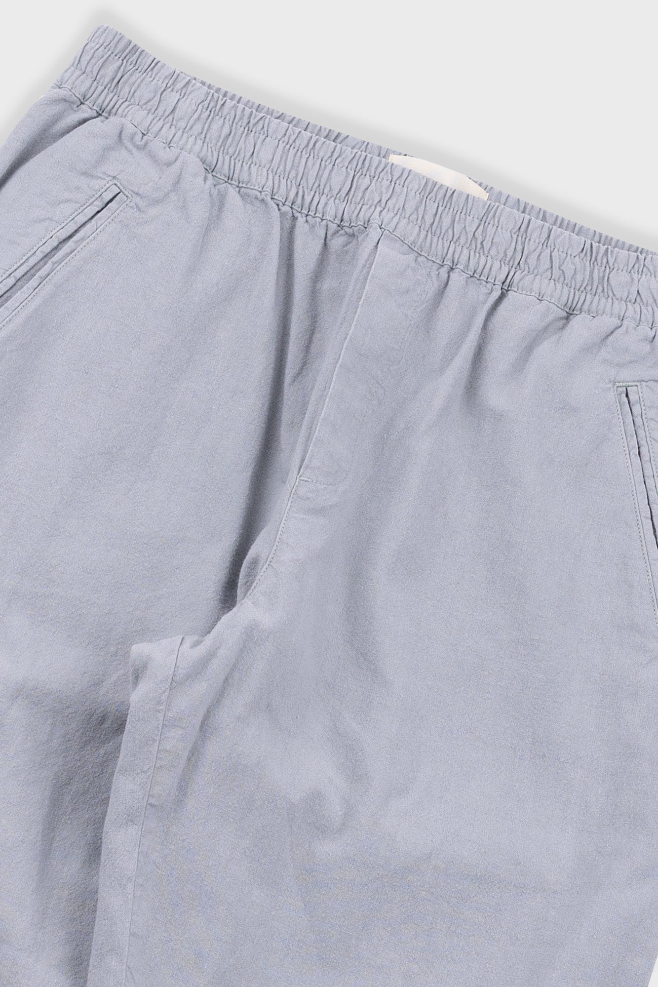 Drawcord Assembly Pant - Silver Grey Cotton Linen