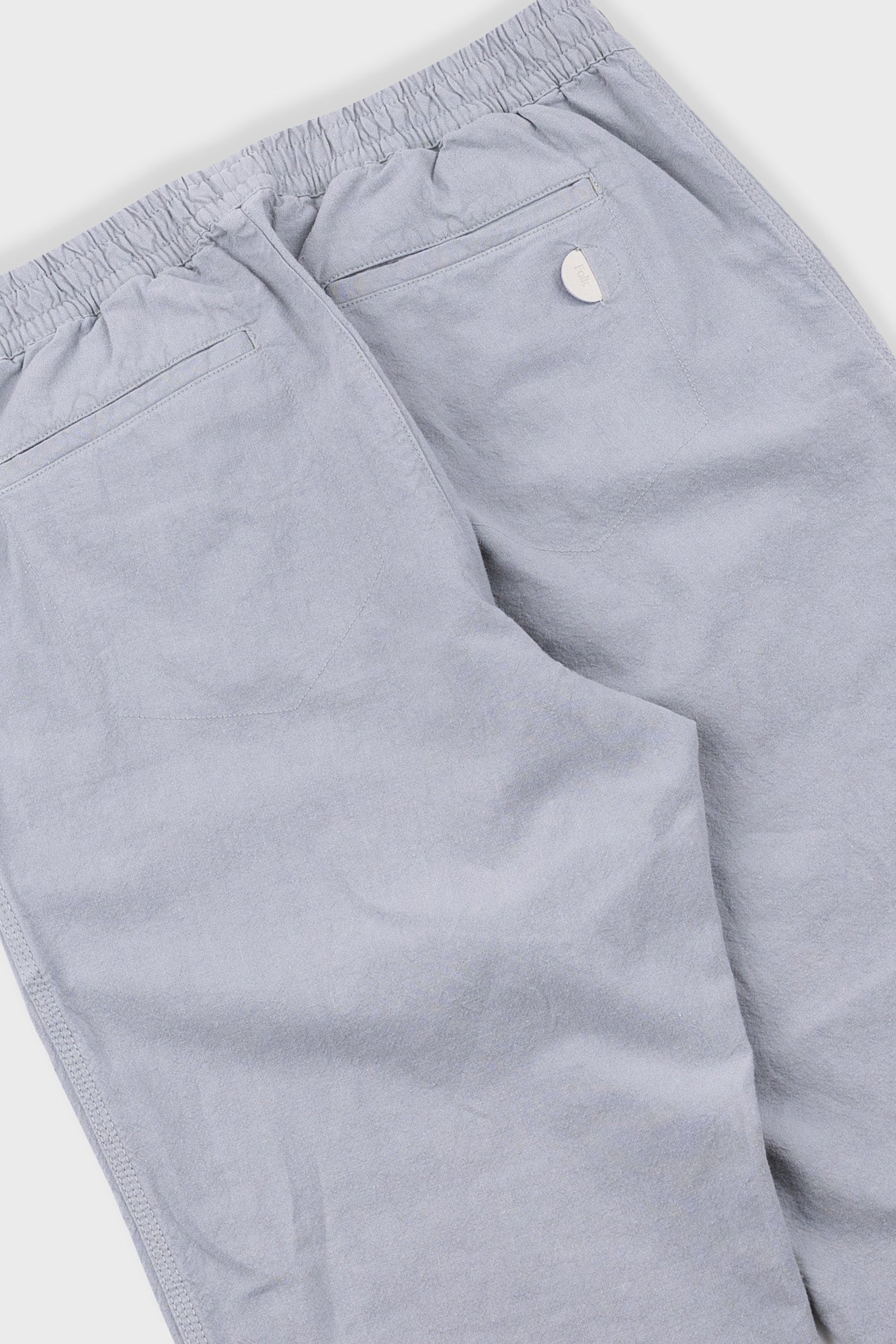 Drawcord Assembly Pant - Silver Grey Cotton Linen