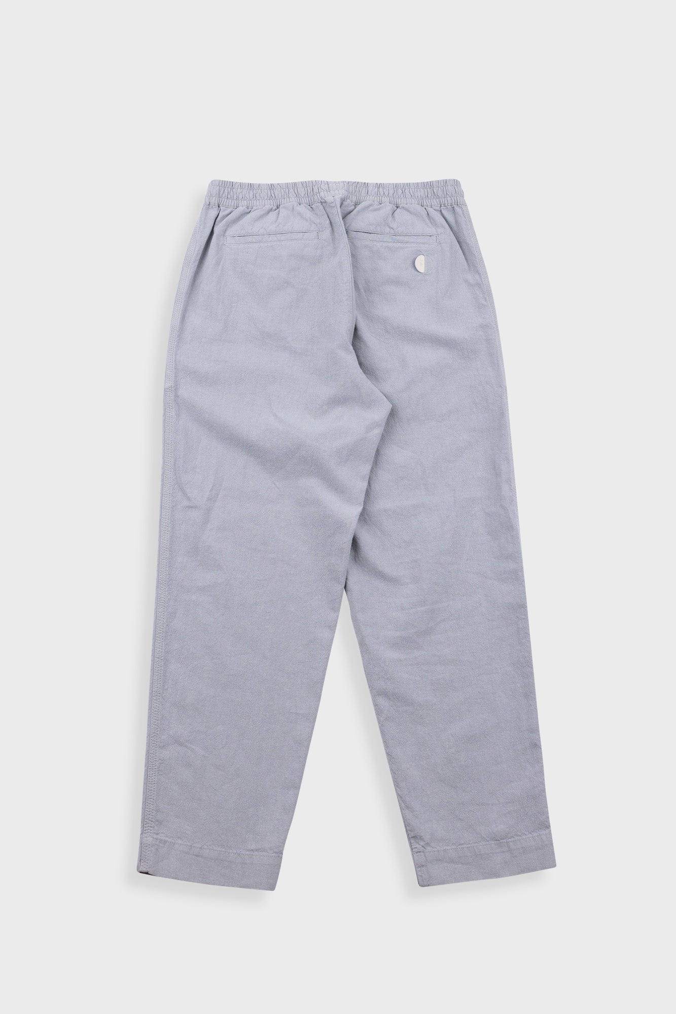 Drawcord Assembly Pant - Silver Grey Cotton Linen