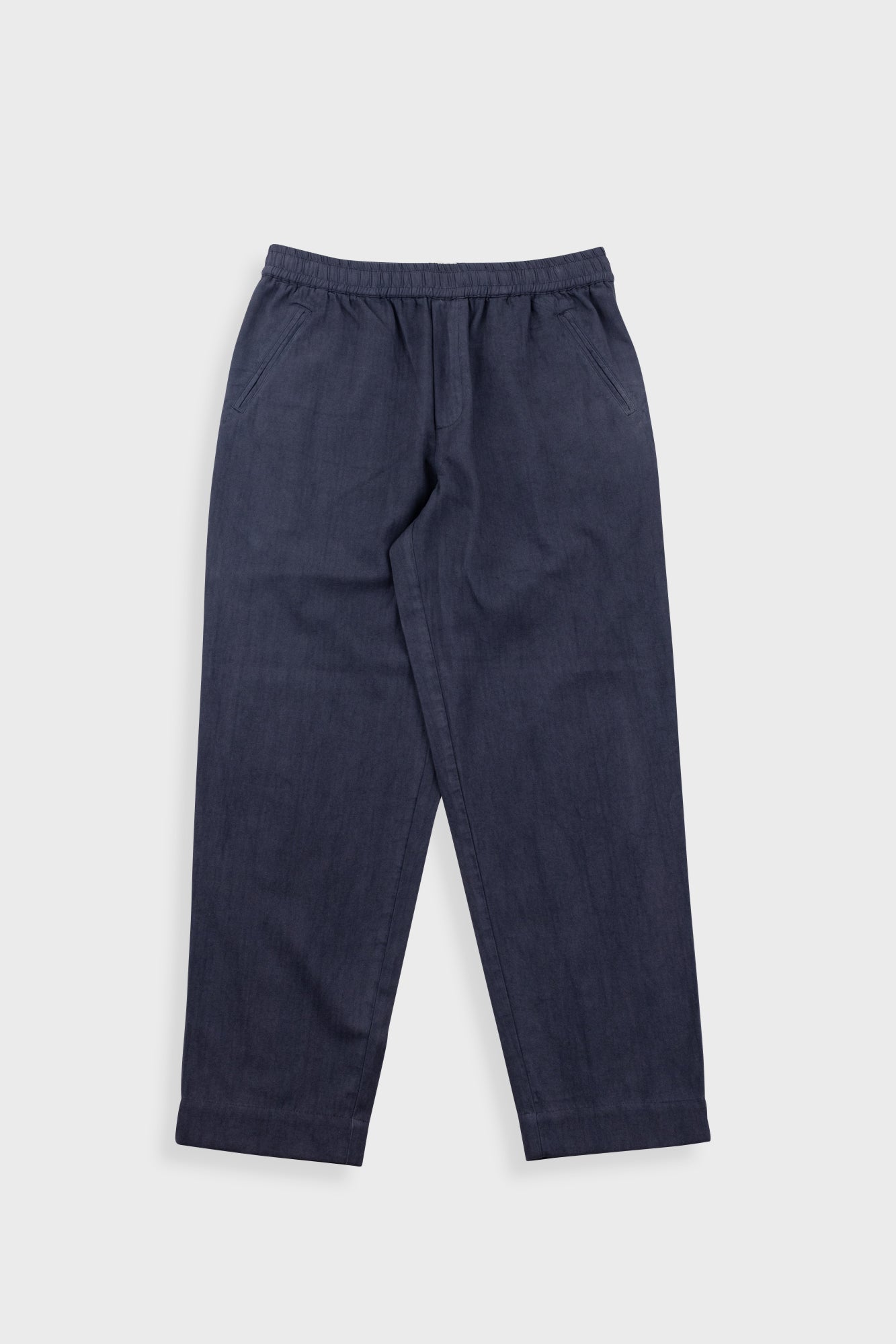 Drawcord Assembly Pant - Slate Blue Herringbone