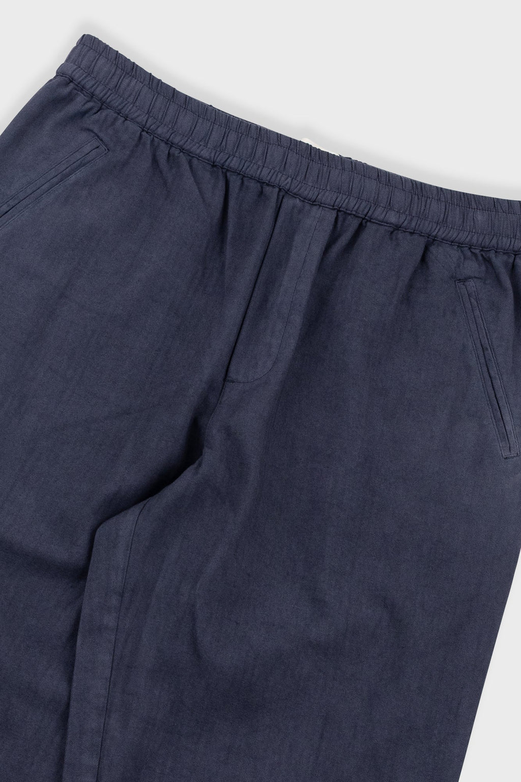 Drawcord Assembly Pant - Slate Blue Herringbone
