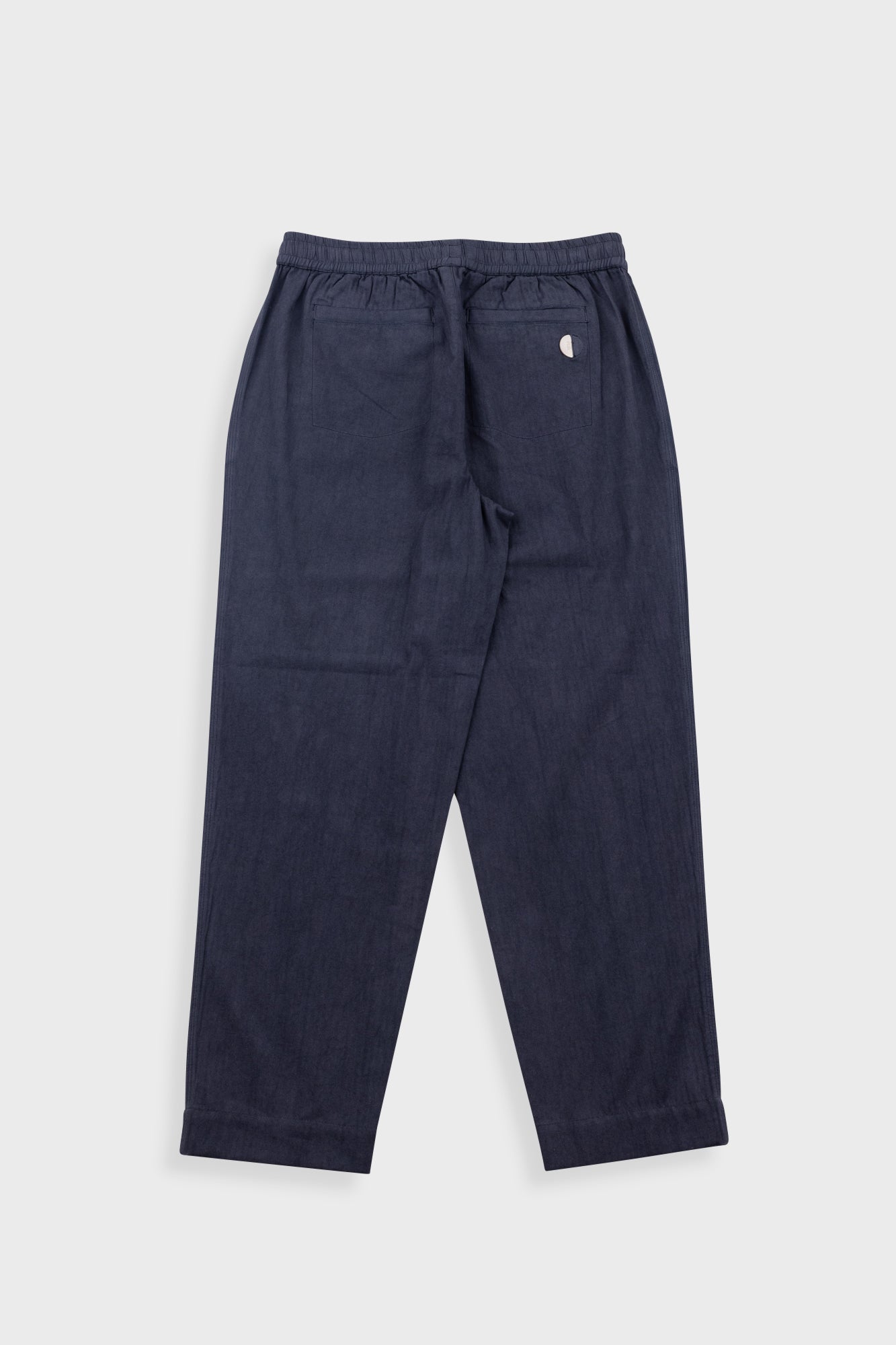 Drawcord Assembly Pant - Slate Blue Herringbone