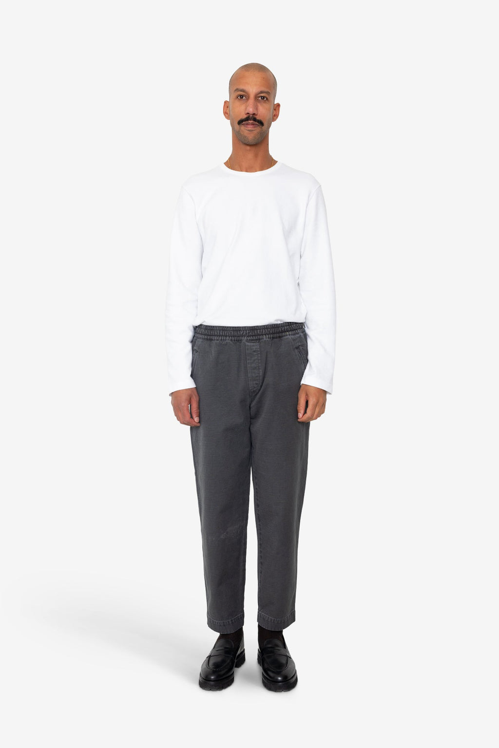 Drawcord Assembly Pant - Soft Black Slub