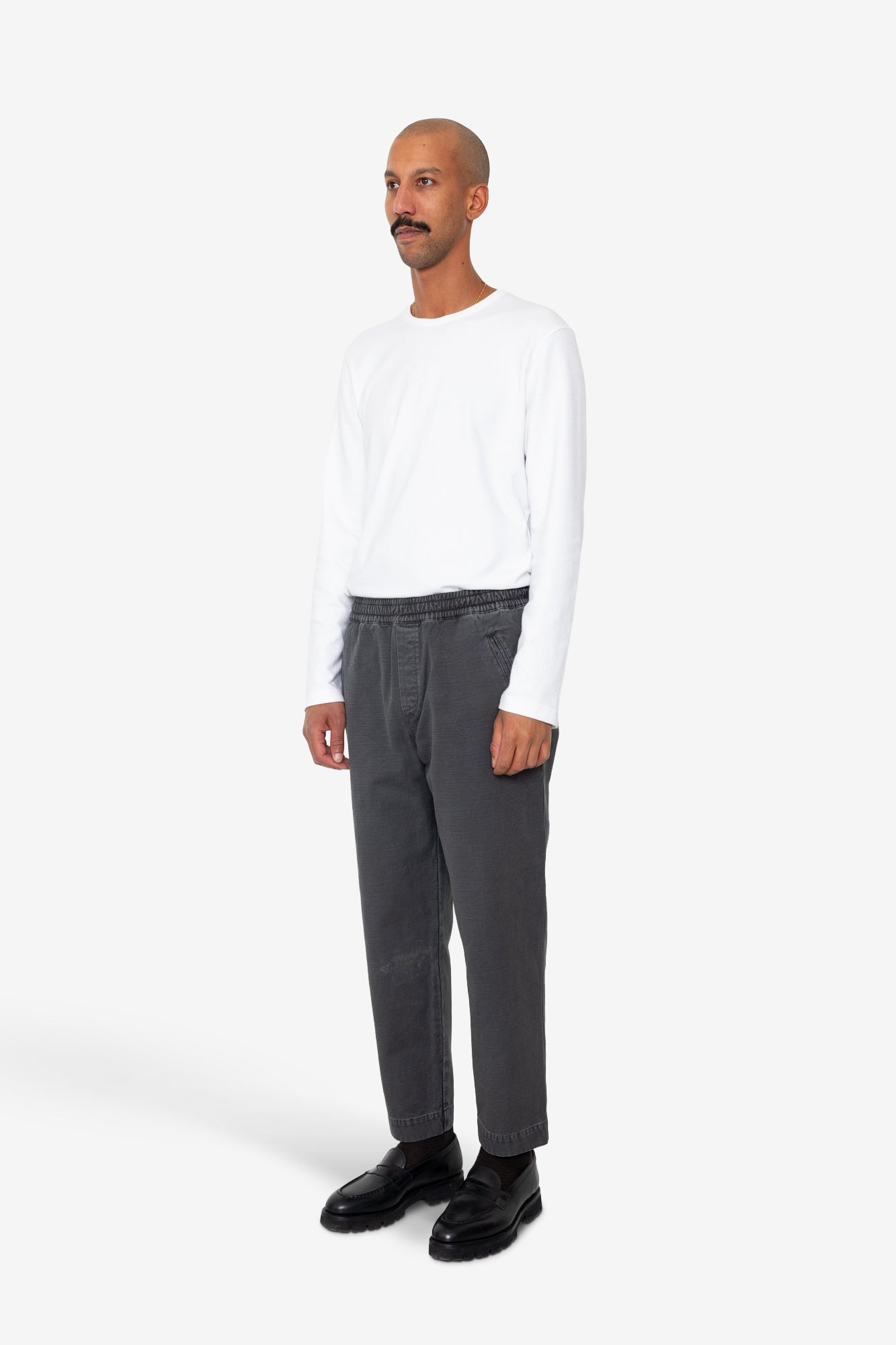Drawcord Assembly Pant - Soft Black Slub