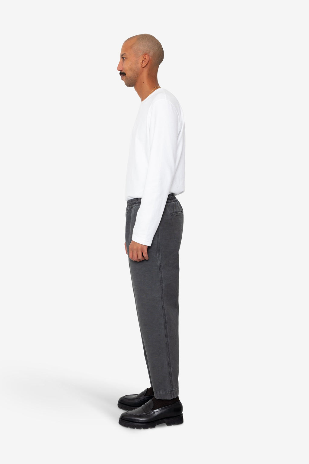 Drawcord Assembly Pant - Soft Black Slub