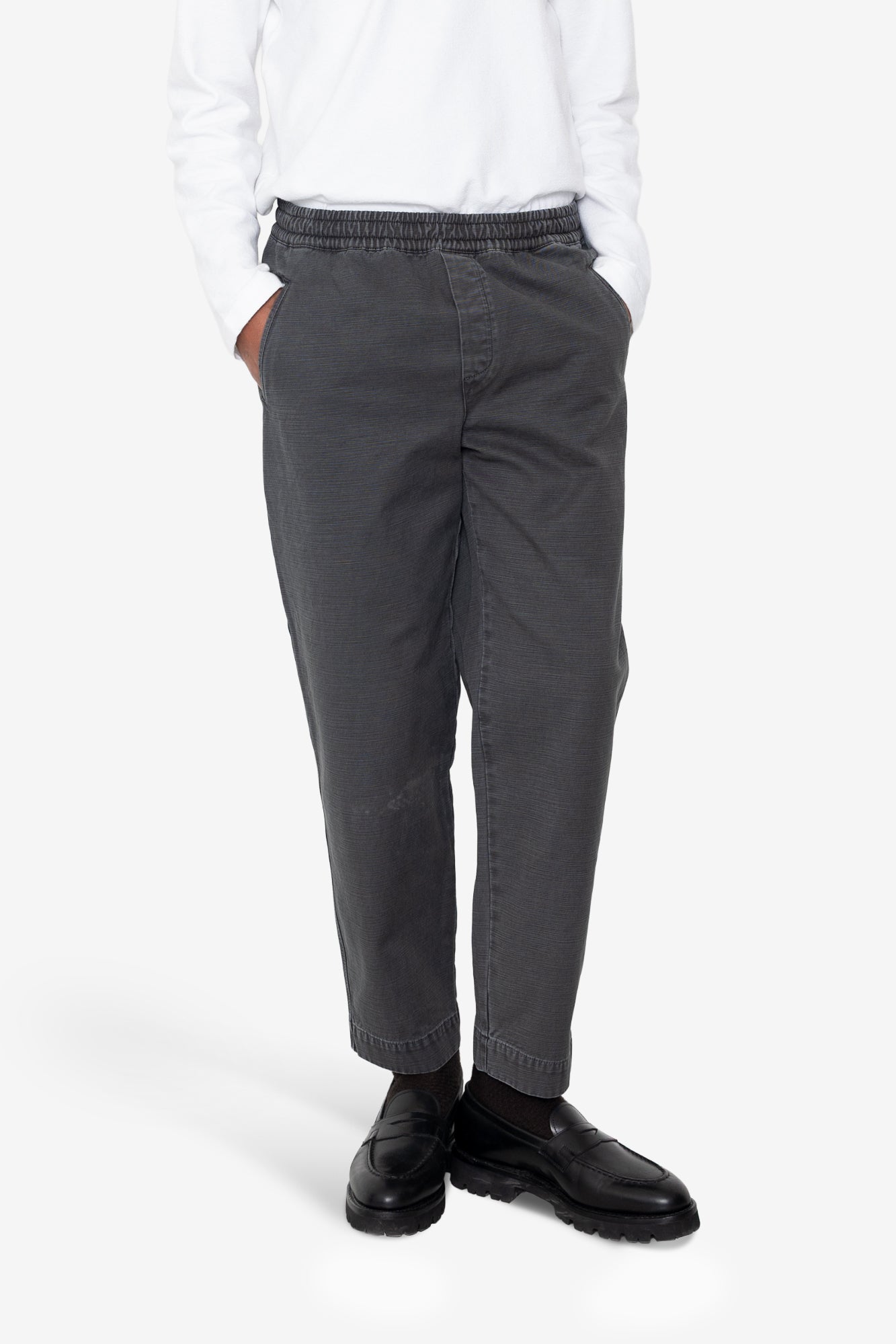 Drawcord Assembly Pant - Soft Black Slub