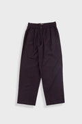 Drawcord Baggy Pants - Soft Black Brushed Stripe