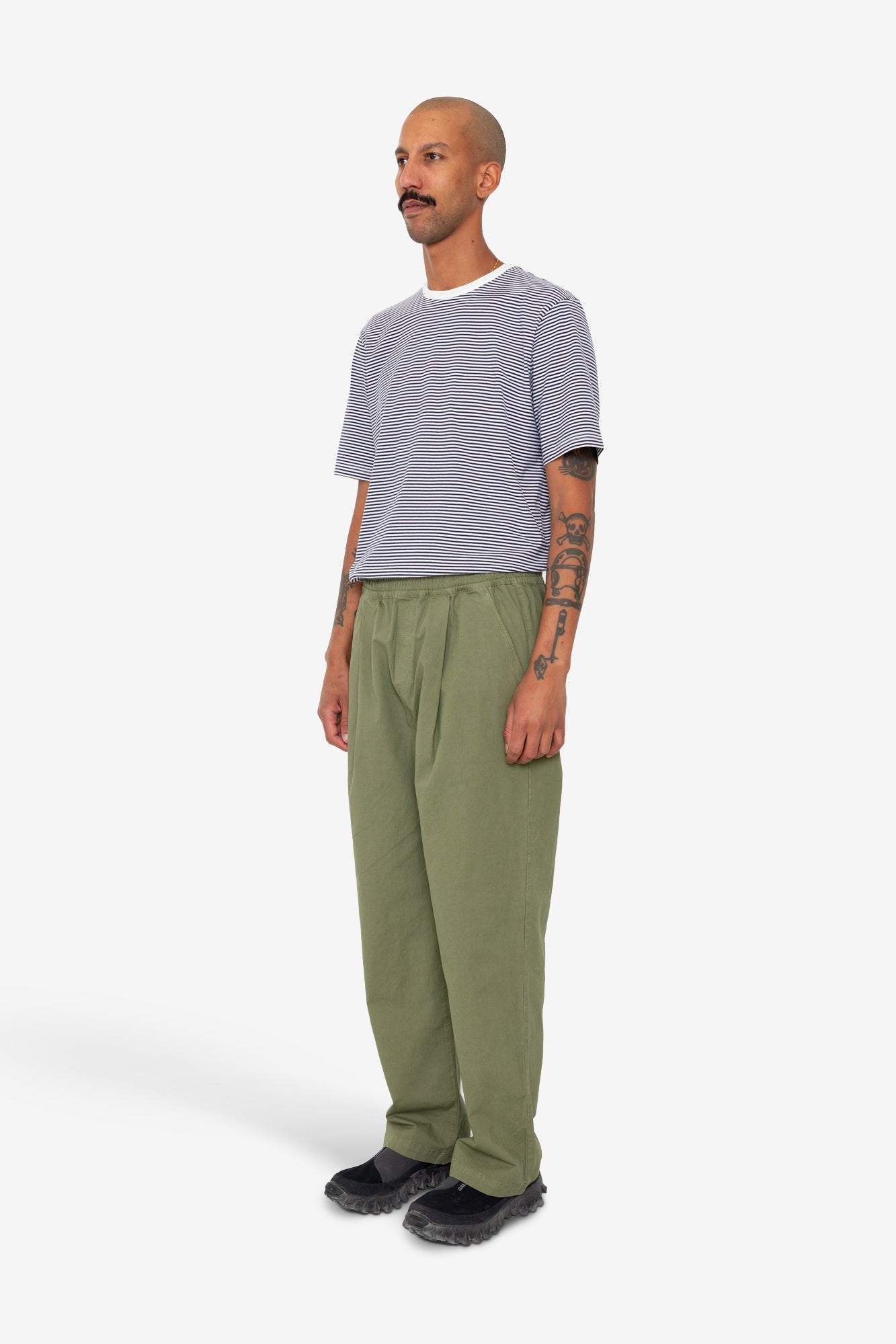 Drawcord Loose Trouser - Light Olive Ripstop