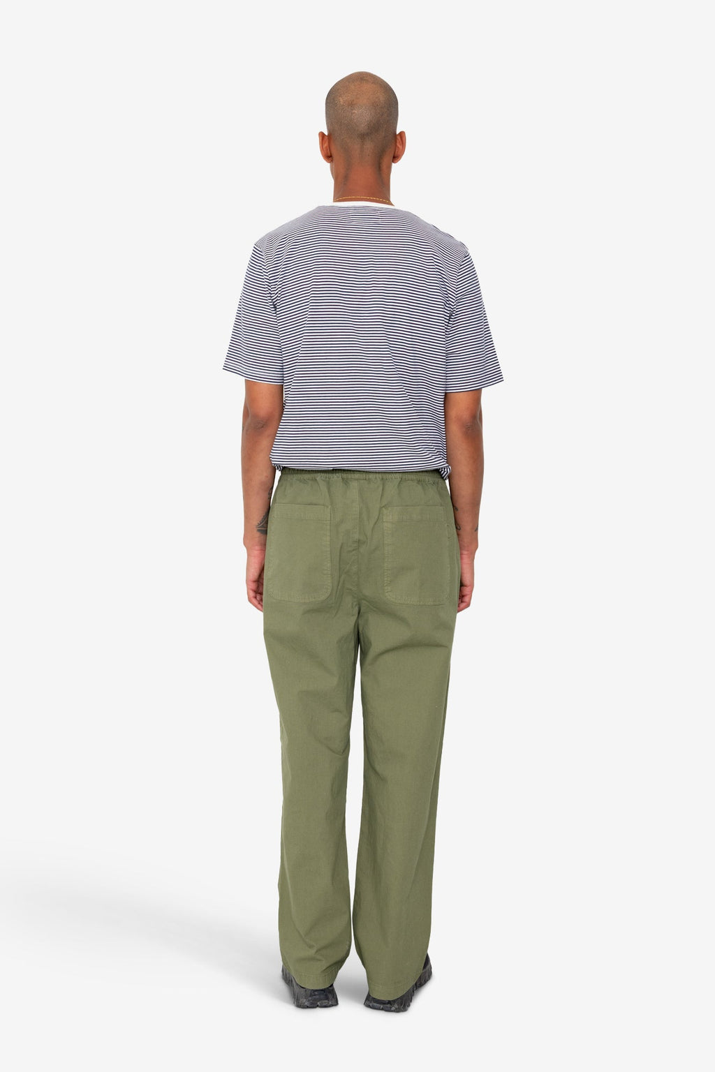 Drawcord Loose Trouser - Light Olive Ripstop