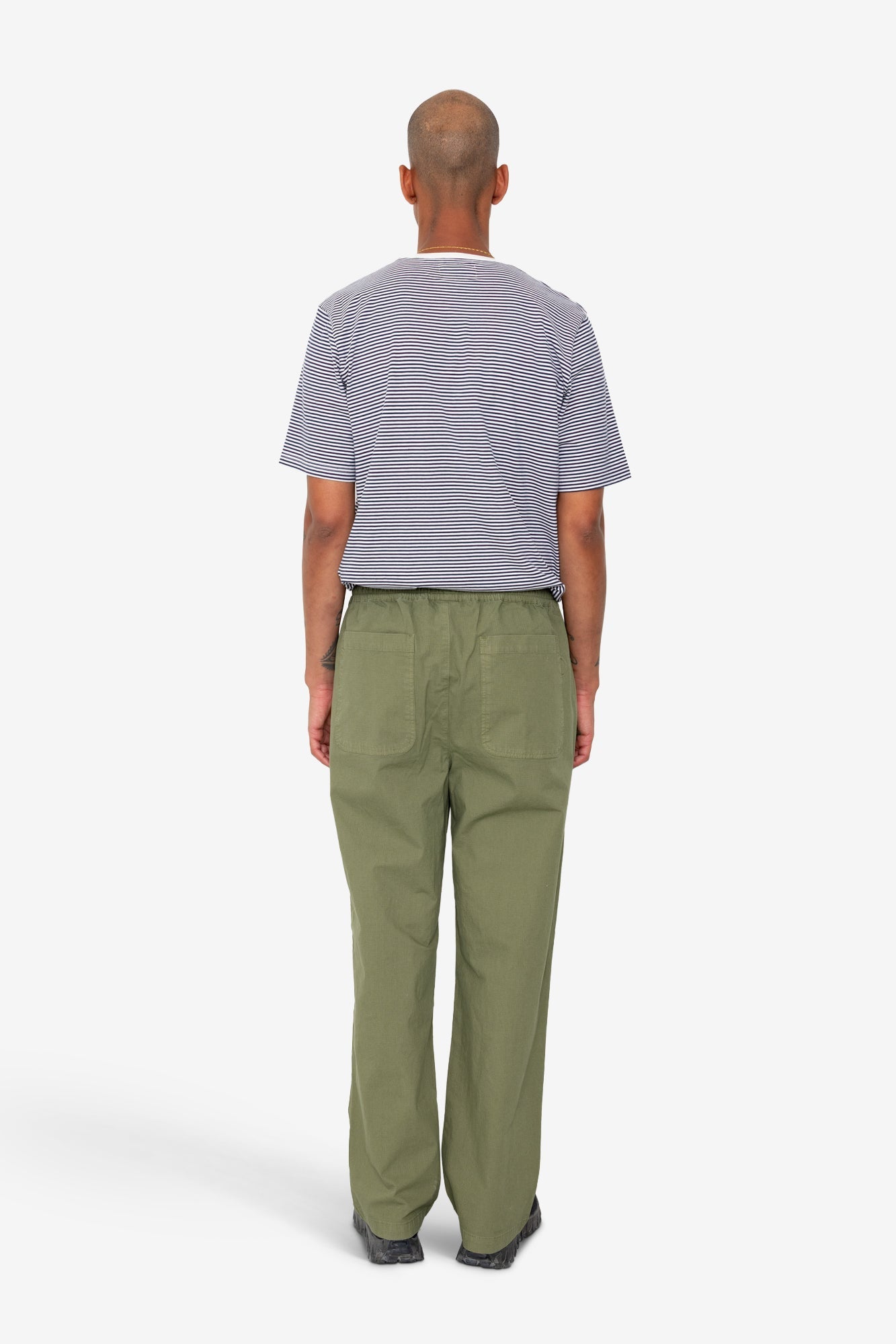 Drawcord Loose Trouser - Light Olive Ripstop