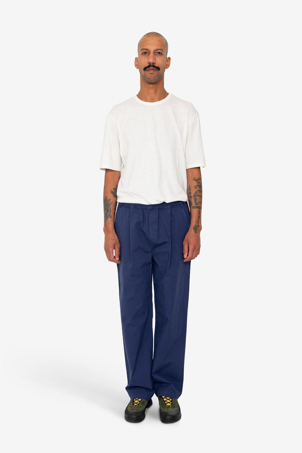 Drawcord Loose Trouser - Rich Navy Ripstop