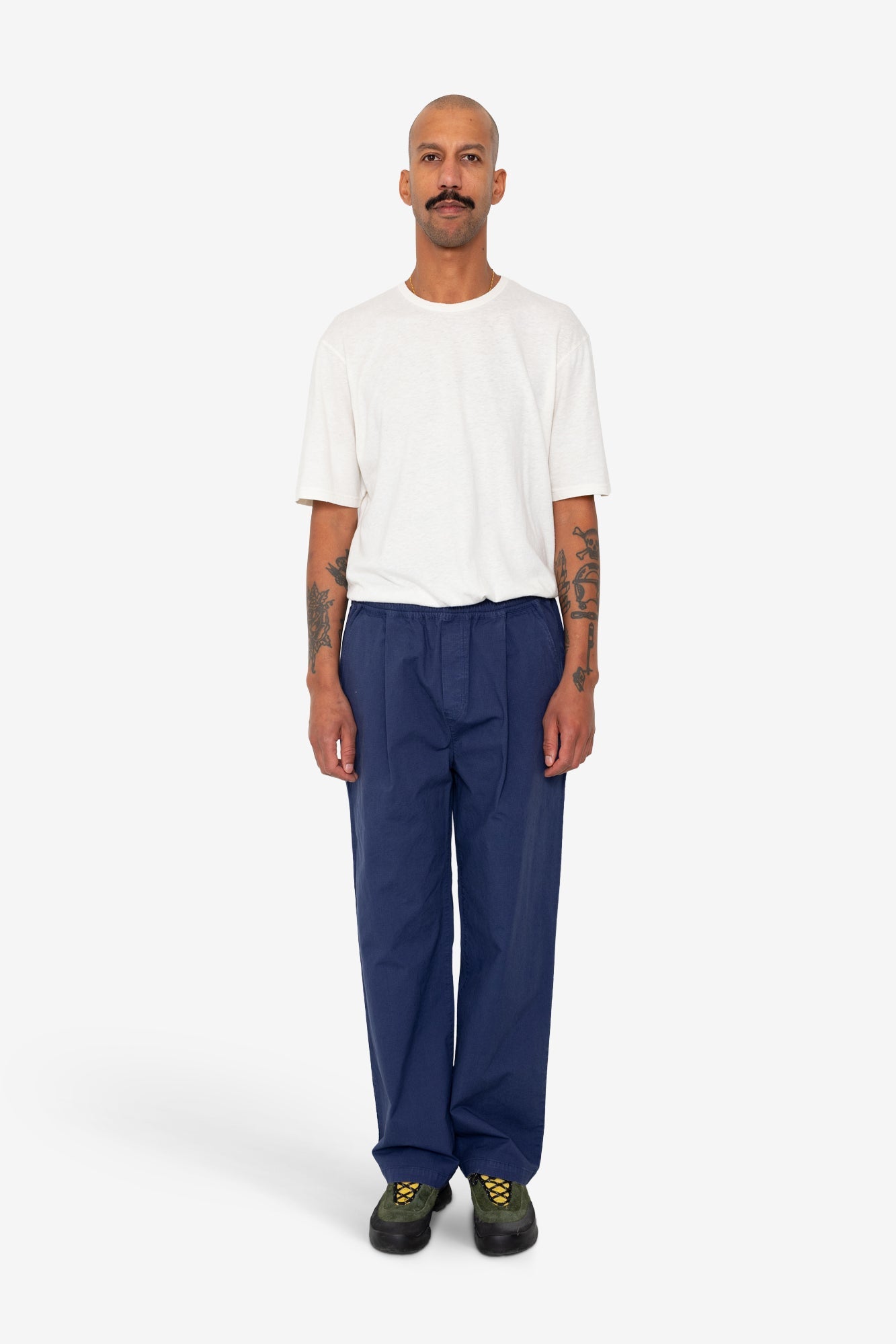 Drawcord Loose Trouser - Rich Navy Ripstop