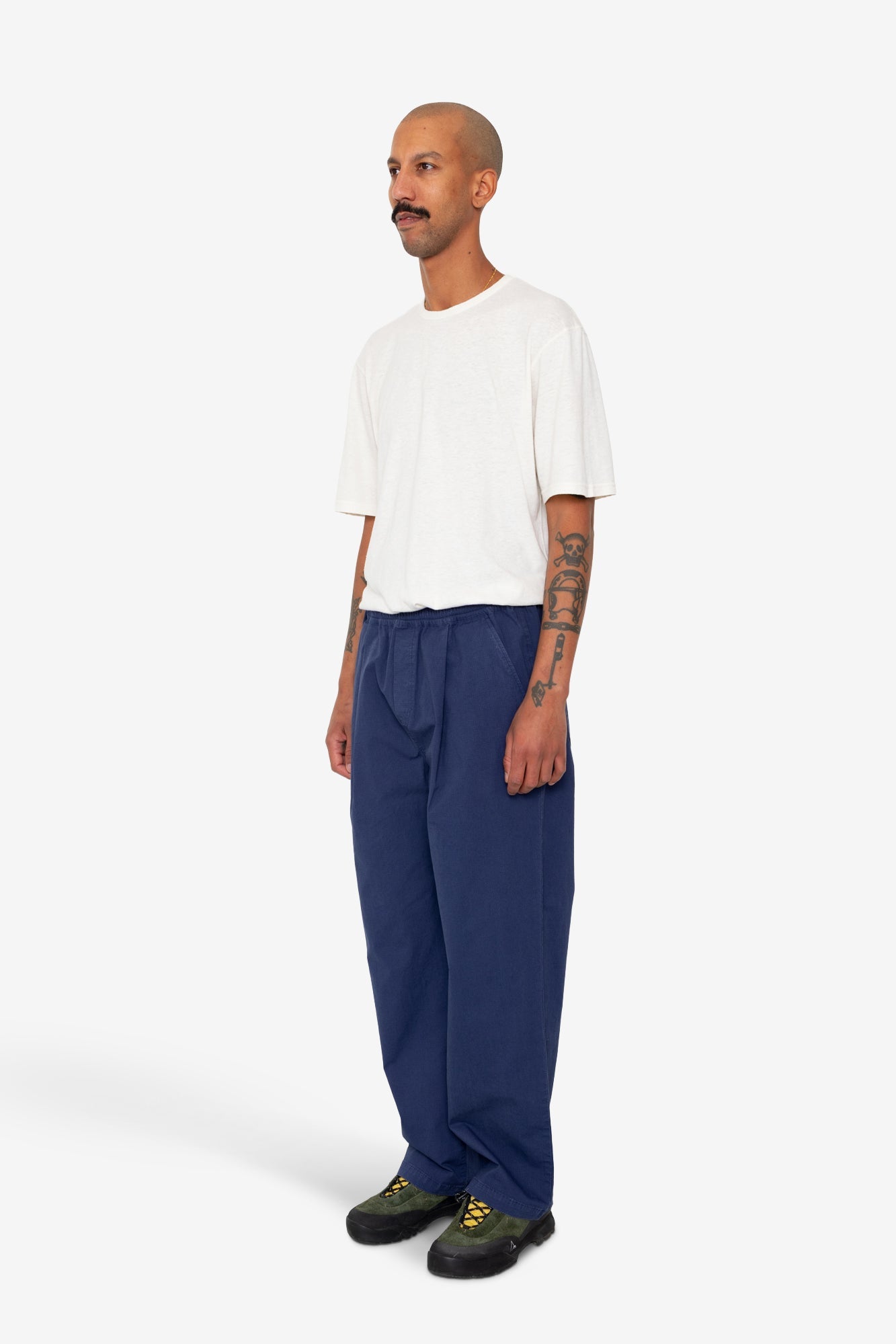 Drawcord Loose Trouser - Rich Navy Ripstop
