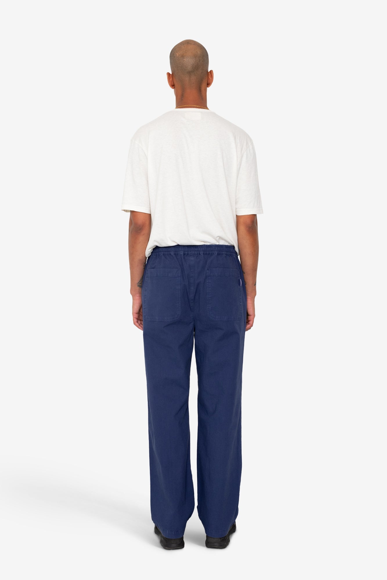 Drawcord Loose Trouser - Rich Navy Ripstop