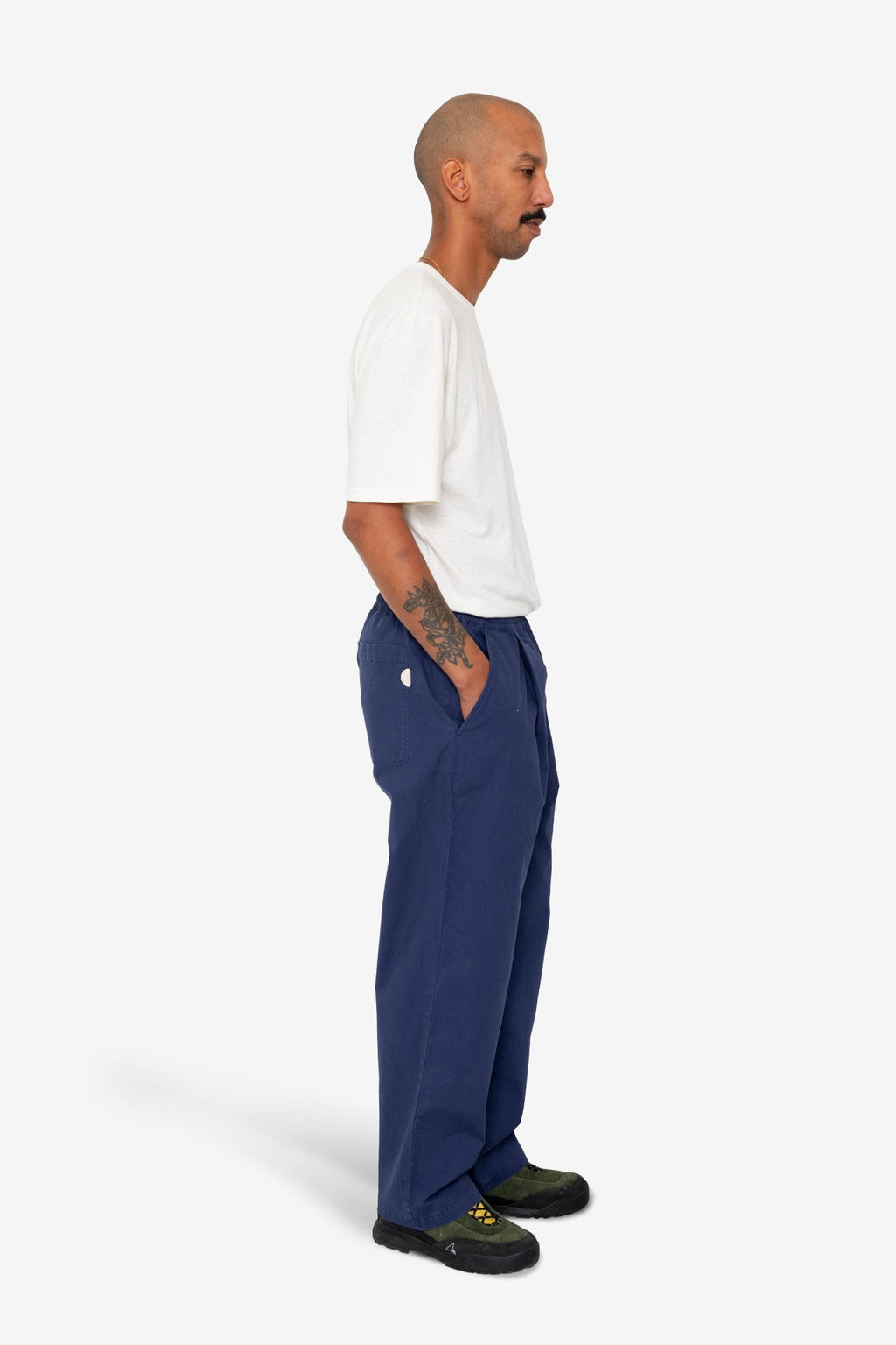 Drawcord Loose Trouser - Rich Navy Ripstop