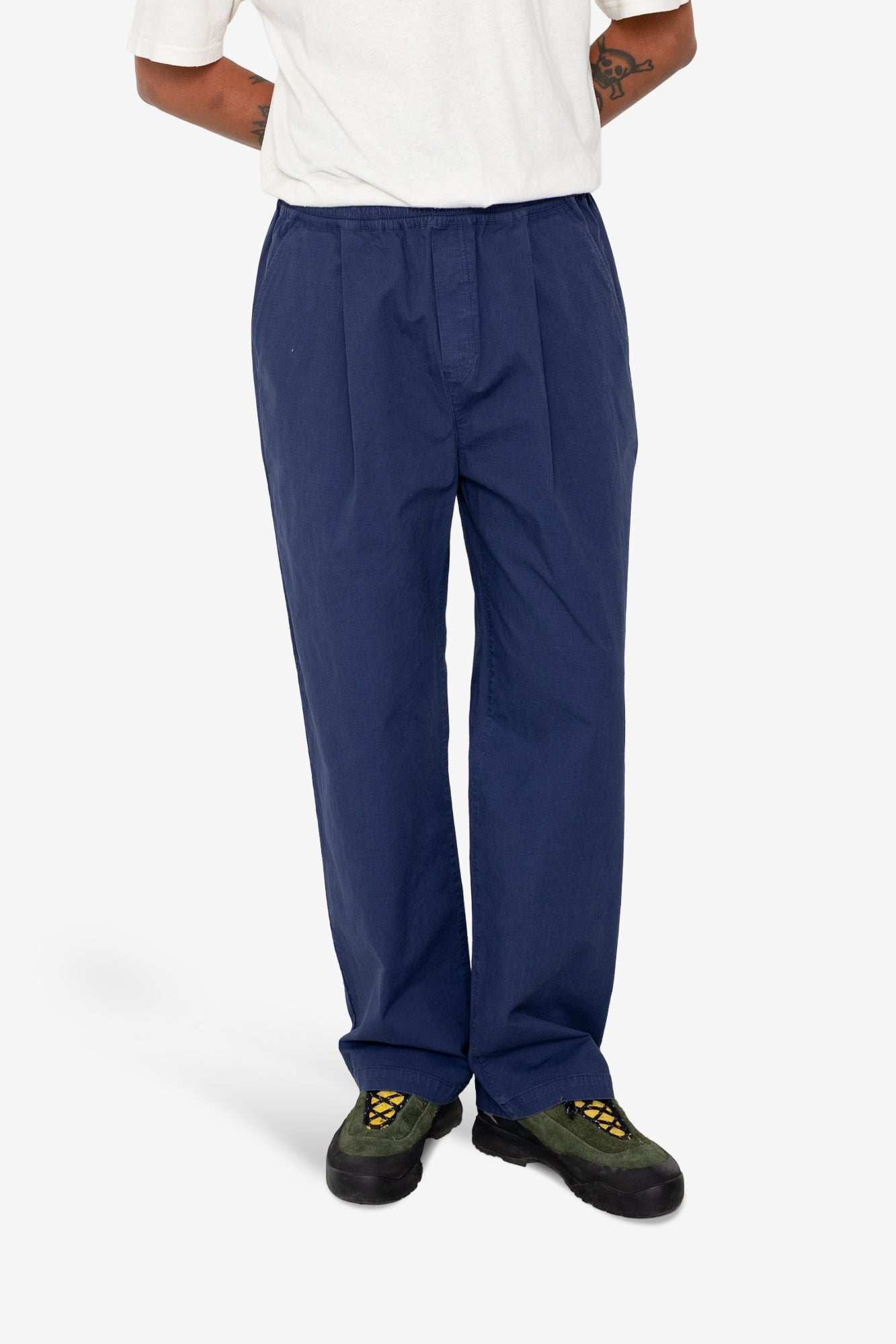 Drawcord Loose Trouser - Rich Navy Ripstop