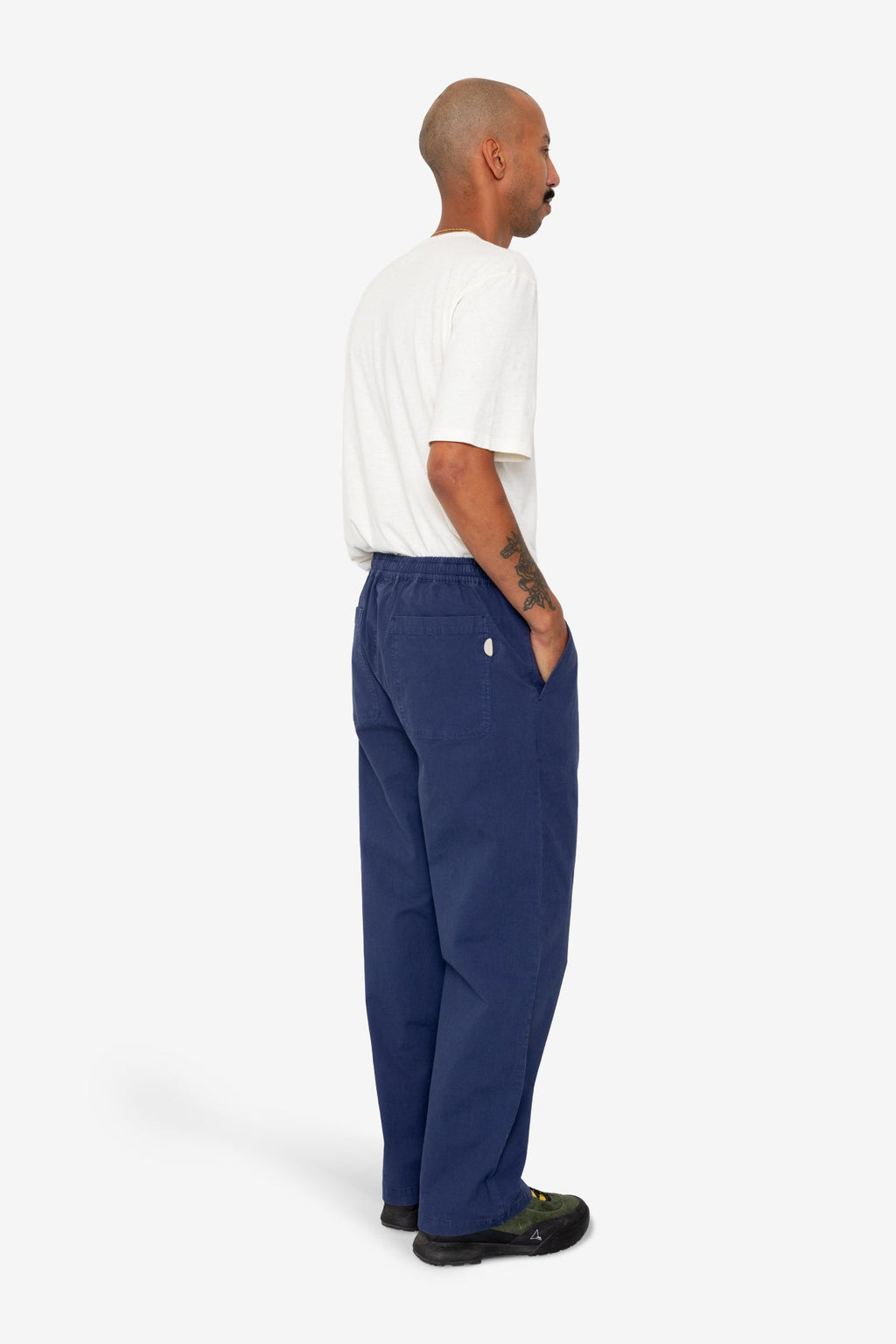 Drawcord Loose Trouser - Rich Navy Ripstop