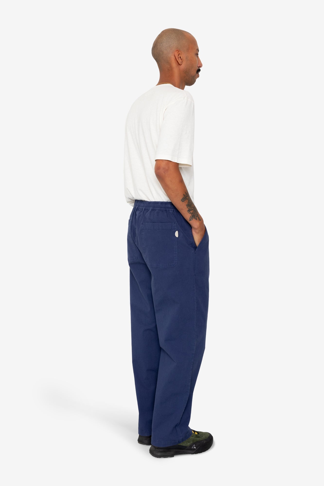 Drawcord Loose Trouser - Rich Navy Ripstop