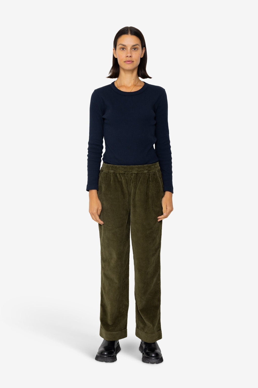 Drawcord Signal Pants - Olive Cord