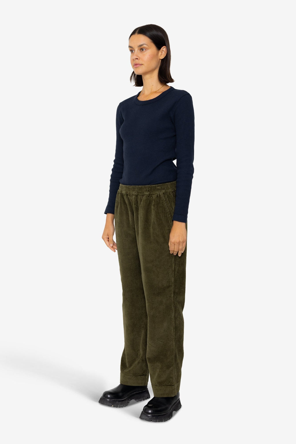 Drawcord Signal Pants - Olive Cord