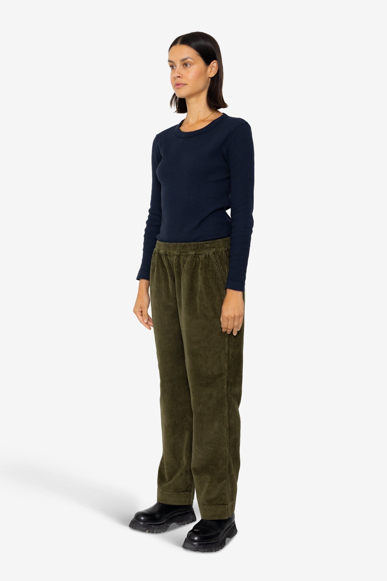 Drawcord Signal Pants - Olive Cord