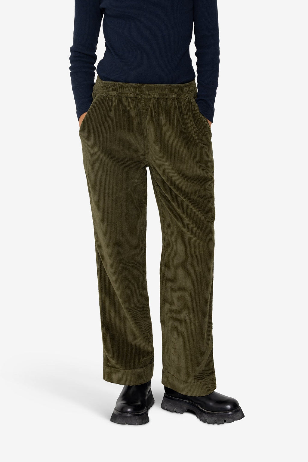 Drawcord Signal Pants - Olive Cord