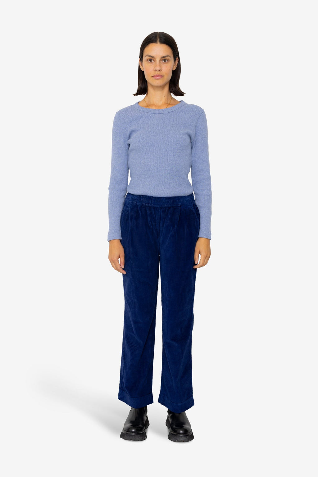 Drawcord Signal Pants - Rich Navy Cord