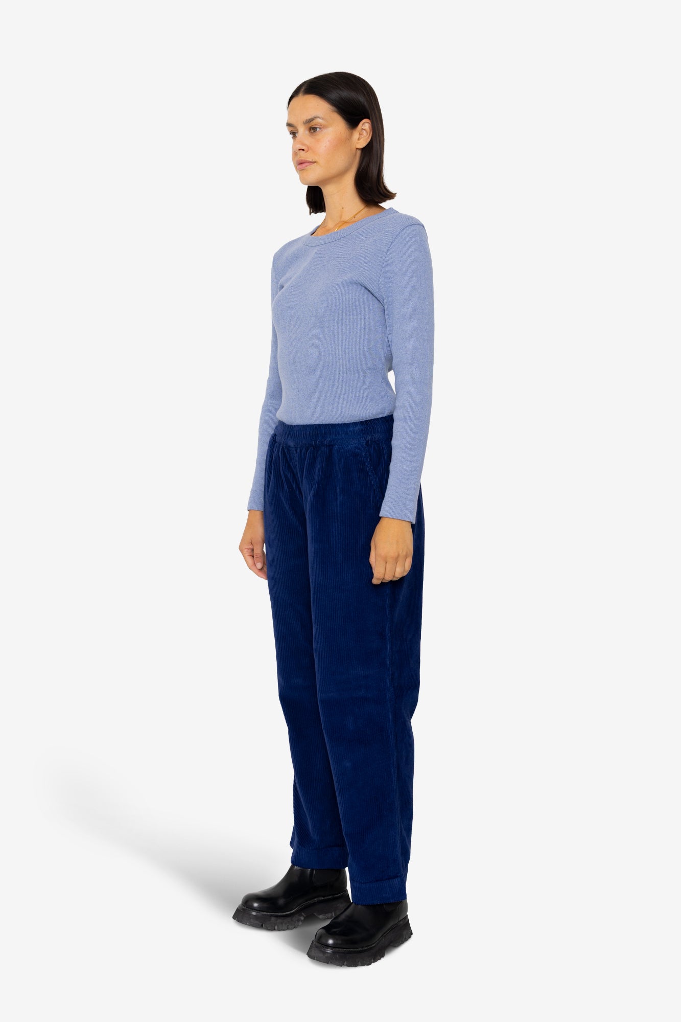 Drawcord Signal Pants - Rich Navy Cord