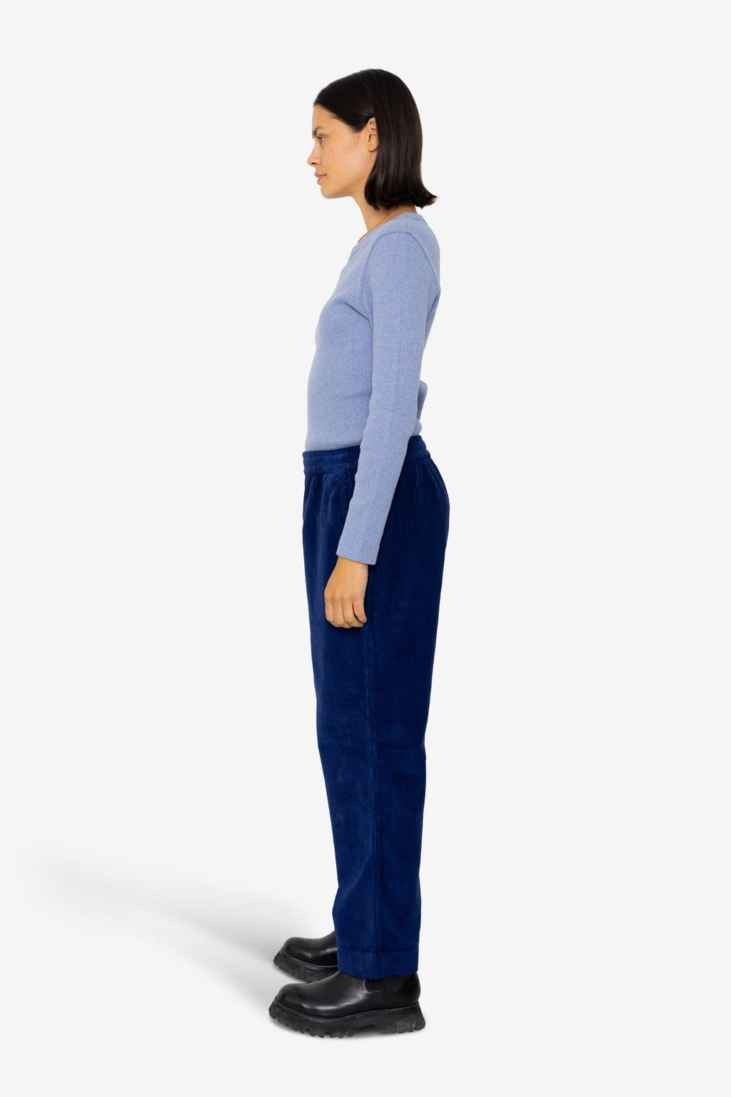 Drawcord Signal Pants - Rich Navy Cord