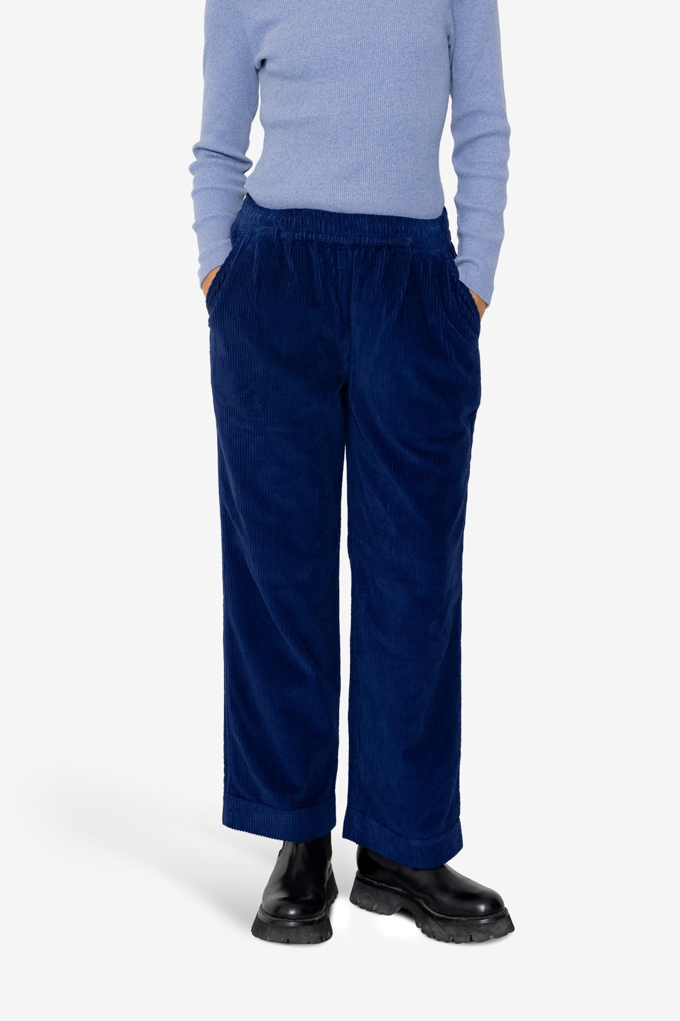 Drawcord Signal Pants - Rich Navy Cord
