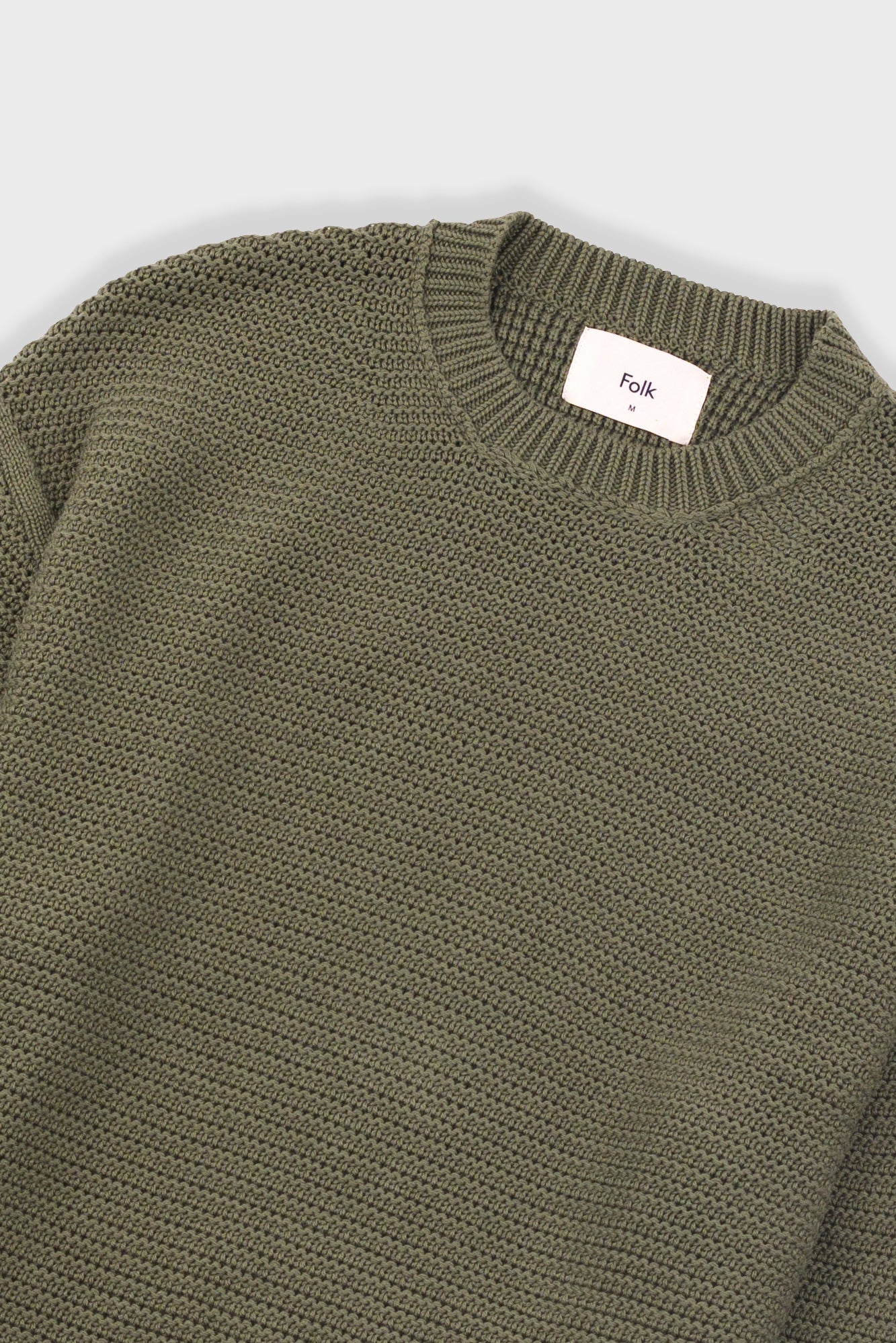 Drop Shoulder Crew - Olive