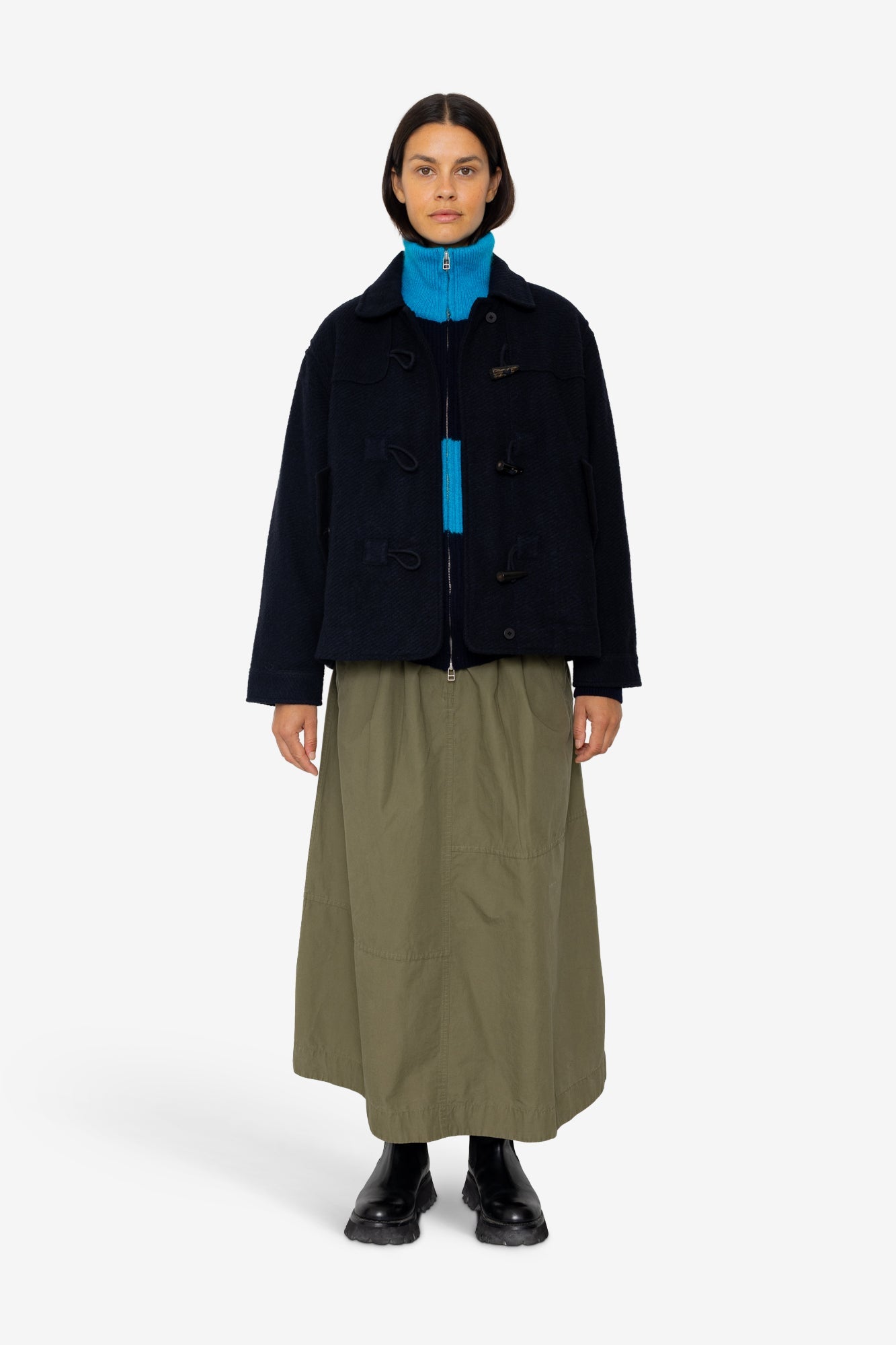 Duffle Coat - Navy Wool Twill