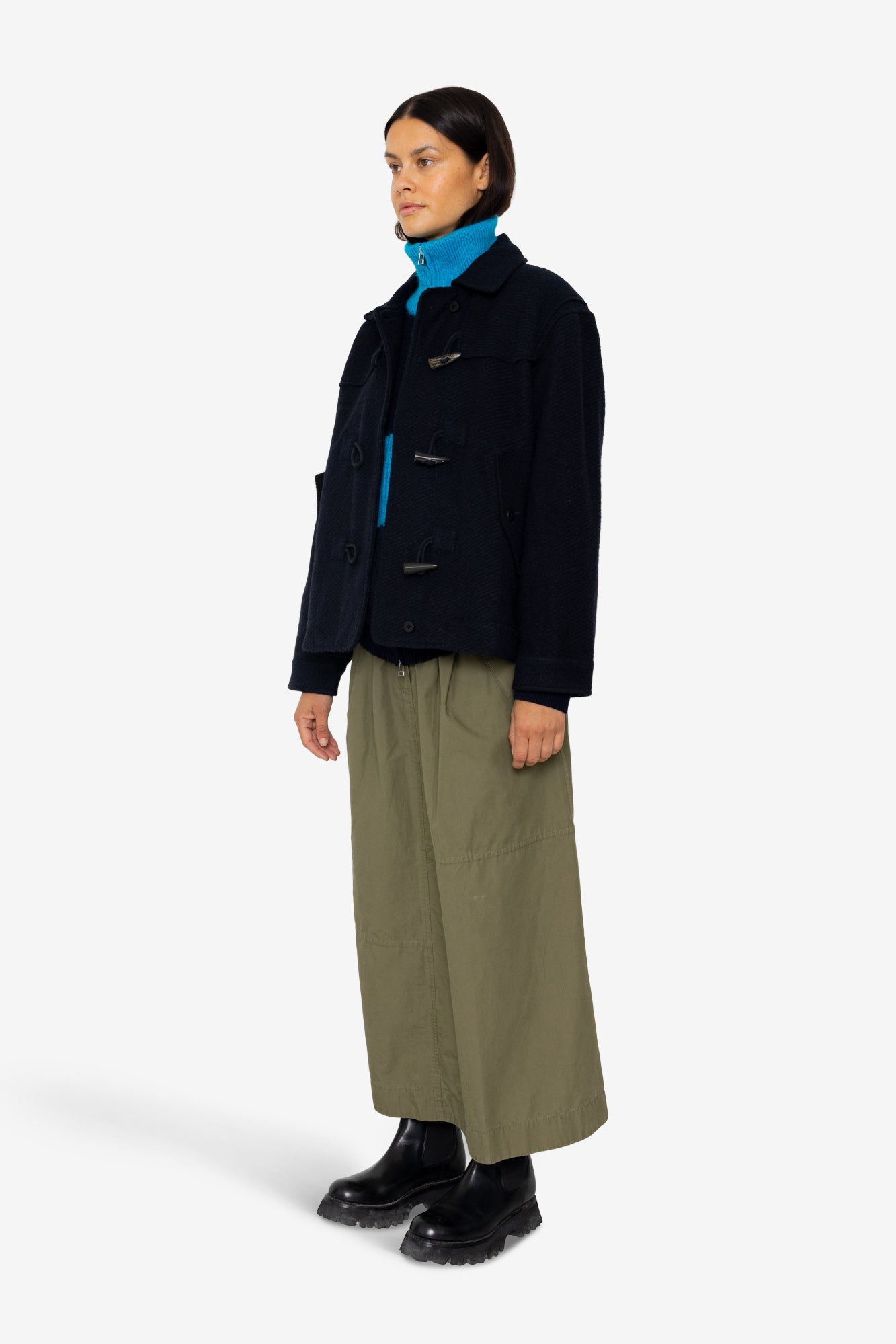 Duffle Coat - Navy Wool Twill