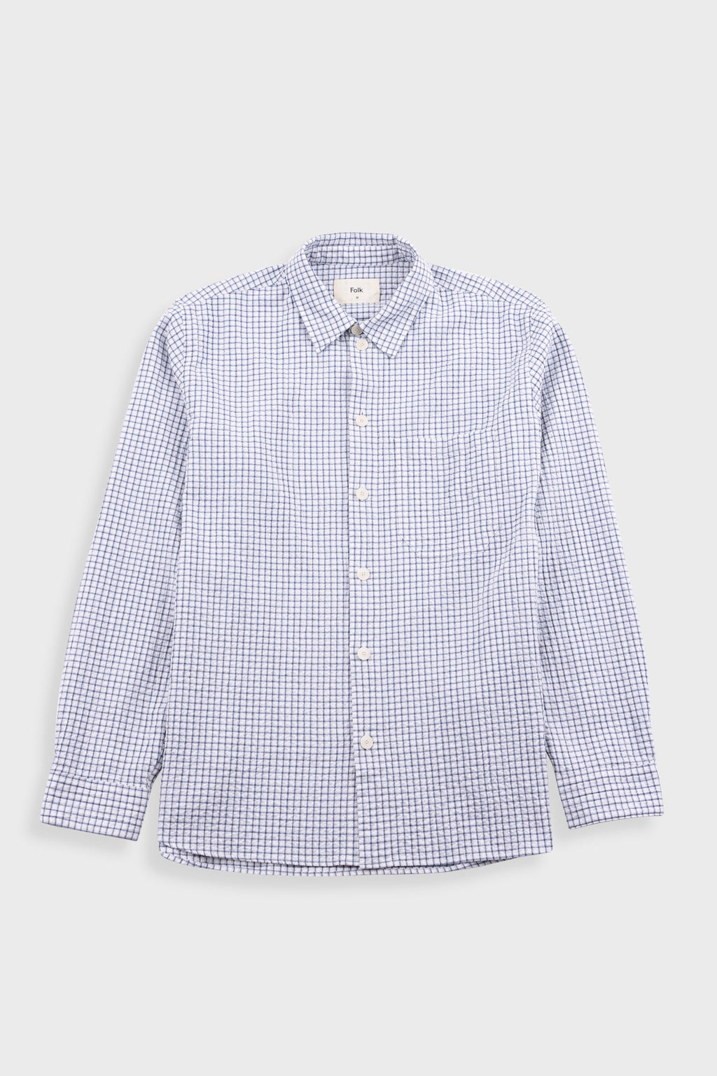 Easy Fit Shirt - Soft Blue Mini Check