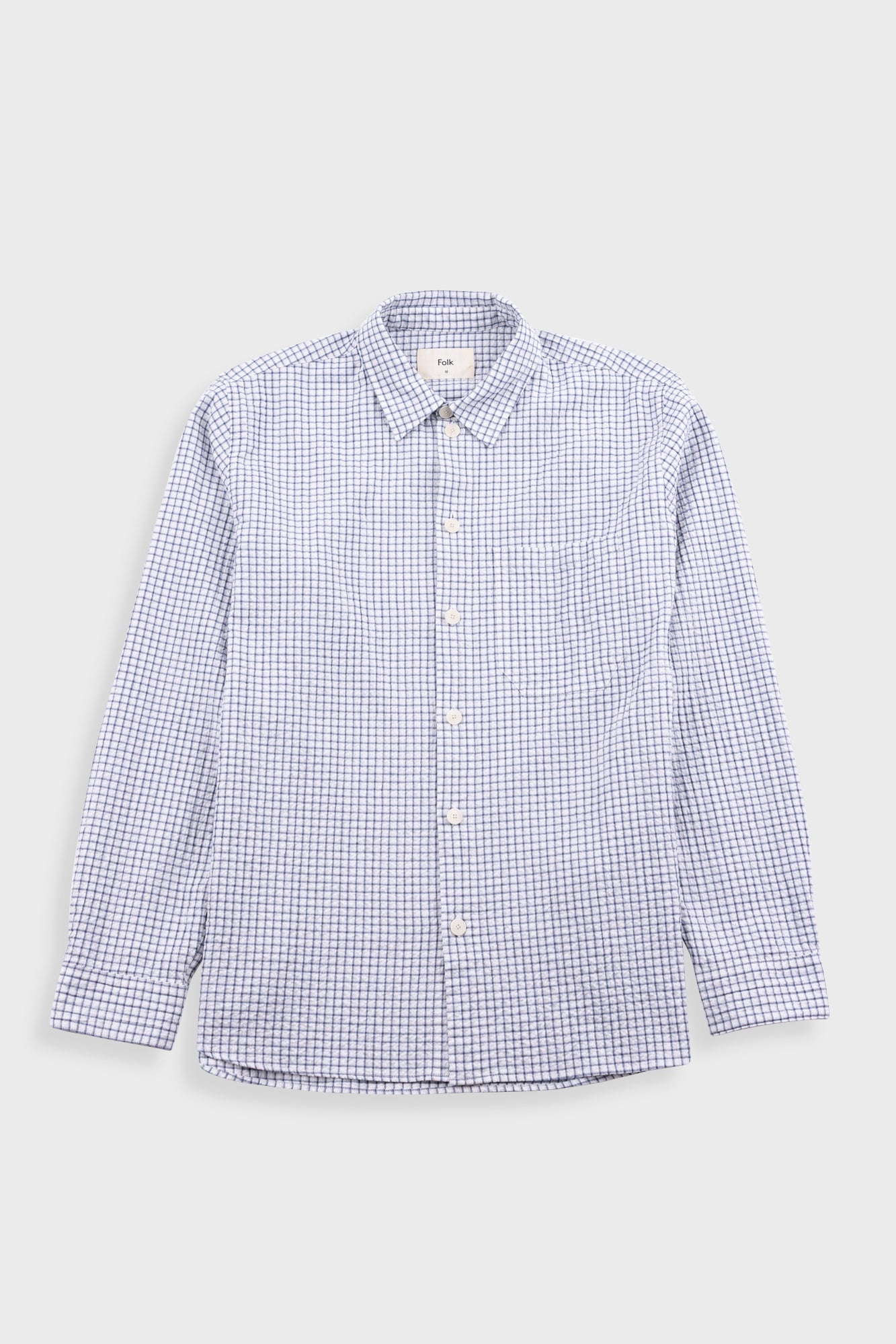 Easy Fit Shirt - Soft Blue Mini Check