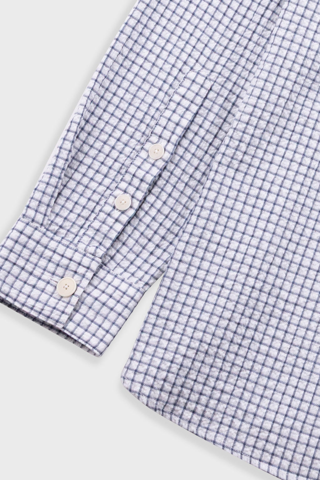 Easy Fit Shirt - Soft Blue Mini Check