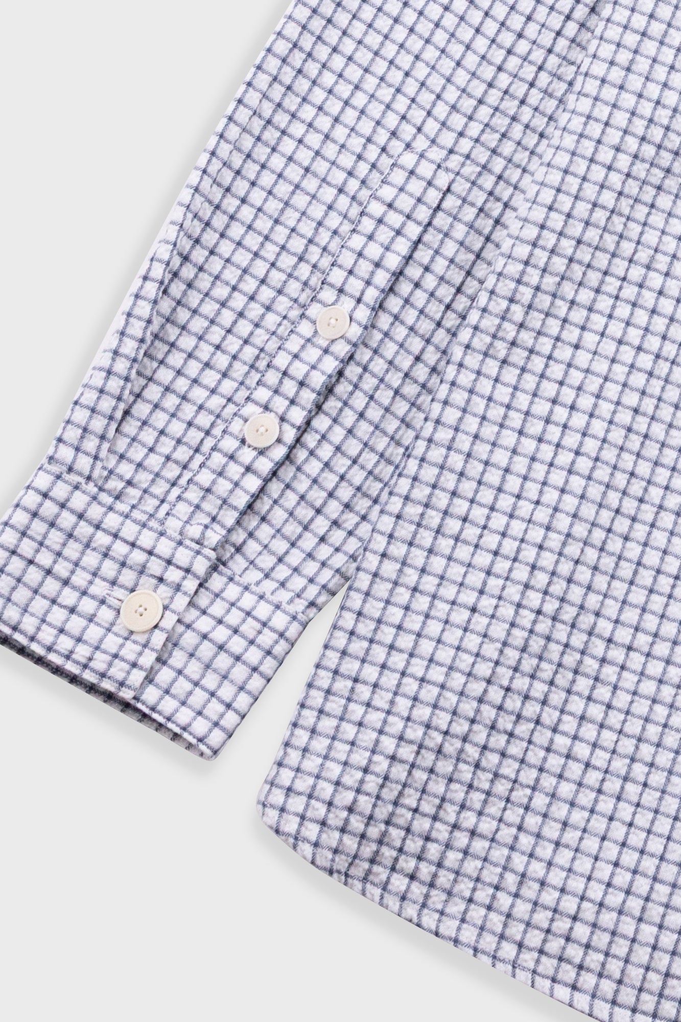 Easy Fit Shirt - Soft Blue Mini Check