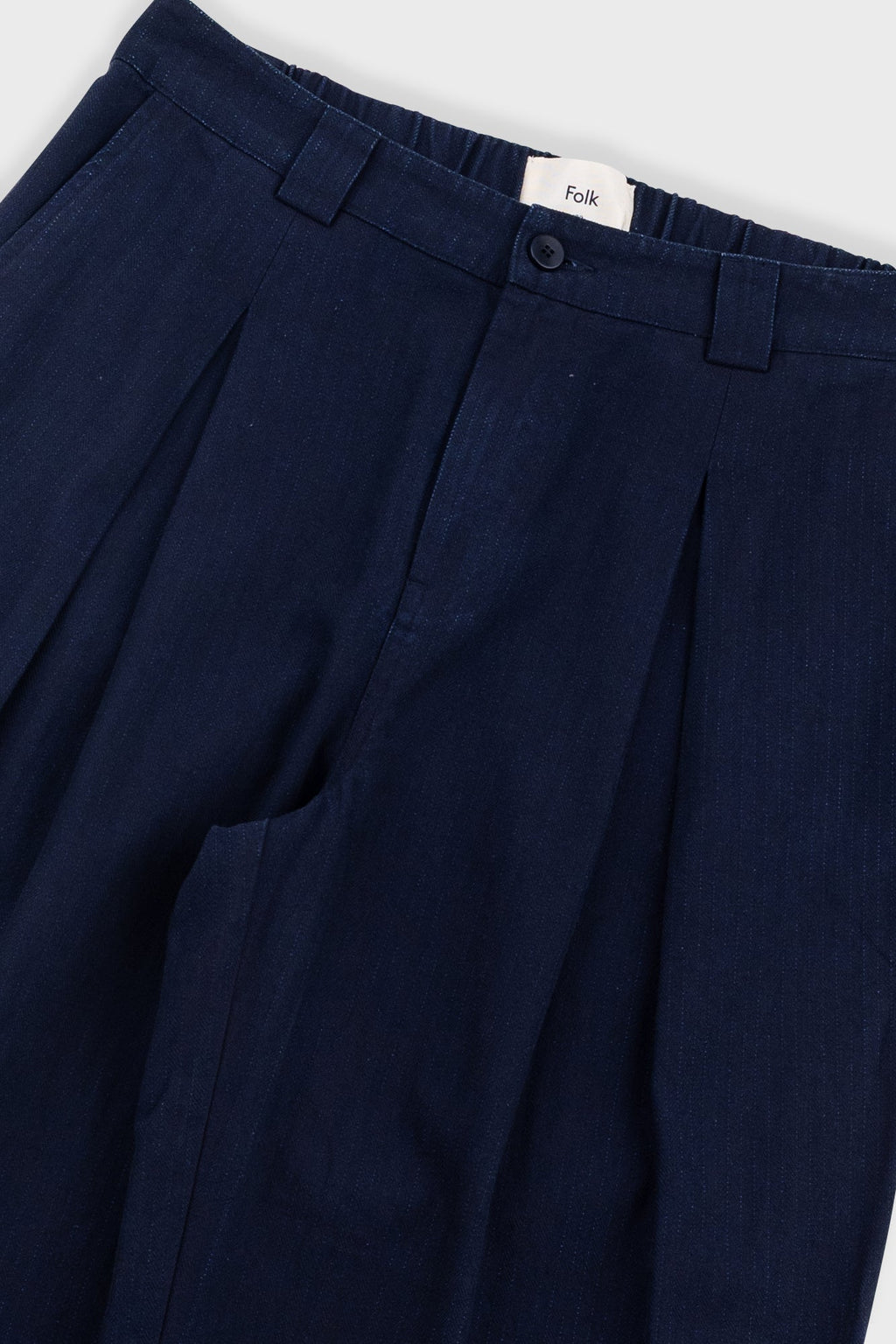Easy Fit Trouser - Deep Indigo Herringbone