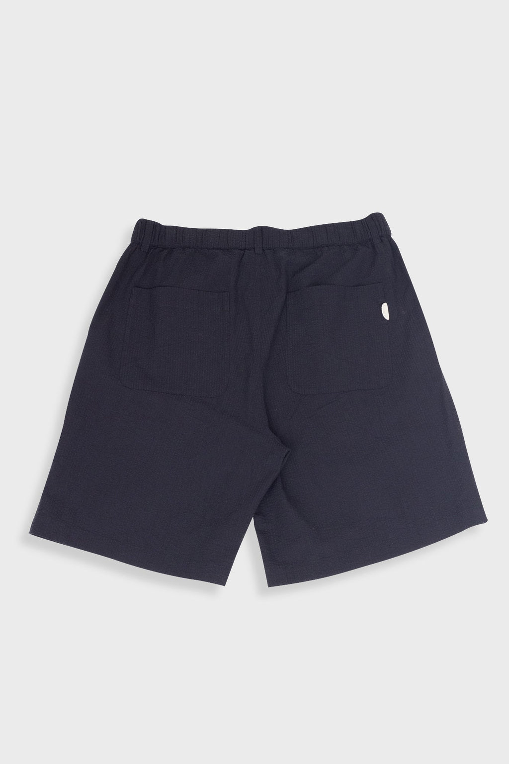 Elasticated Wide Fit Short - Black Seersucker