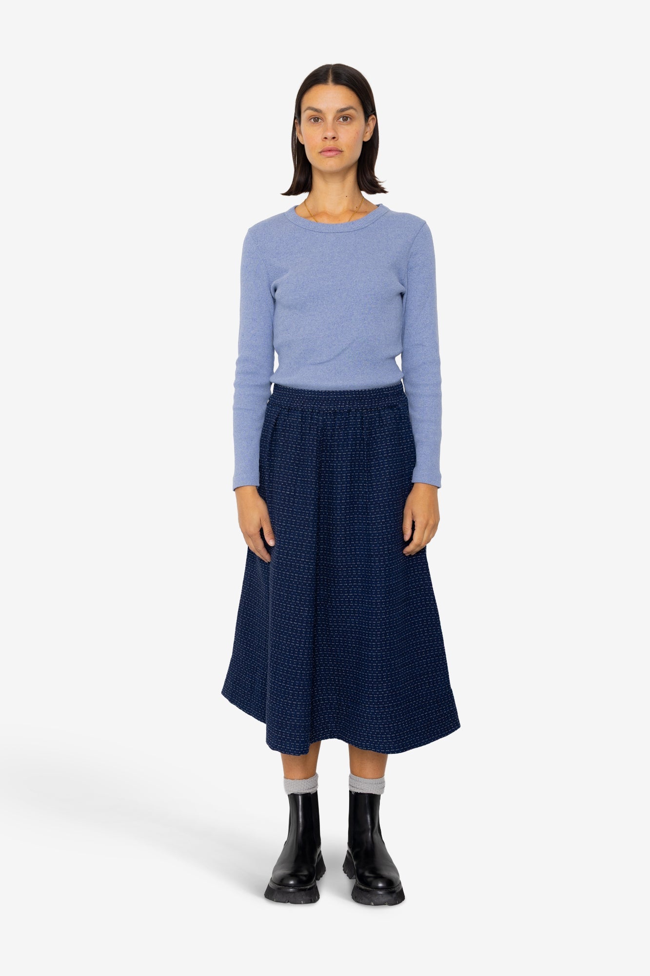 Full Seam Skirt - Indigo Floatstitch