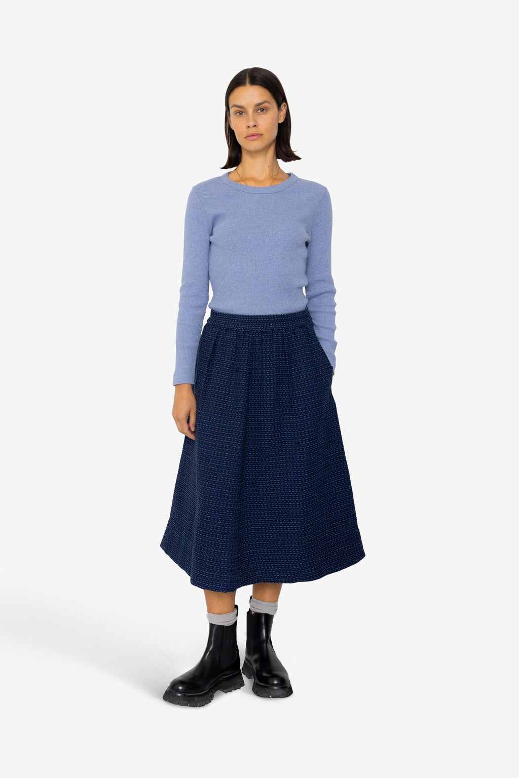 Full Seam Skirt - Indigo Floatstitch
