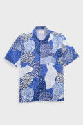 Gabe Shirt - Dot Print Blue Mono