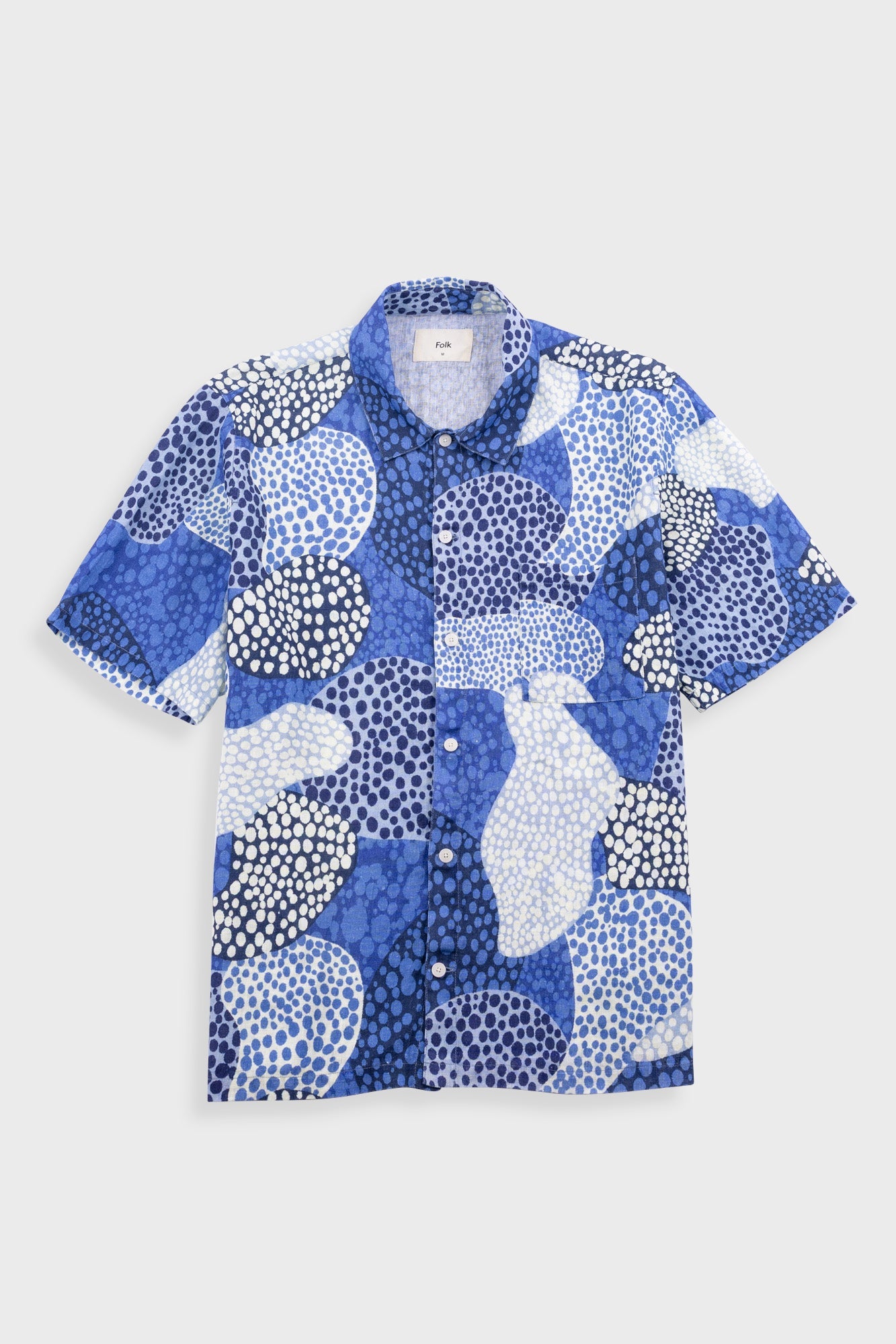 Gabe Shirt - Dot Print Blue Mono
