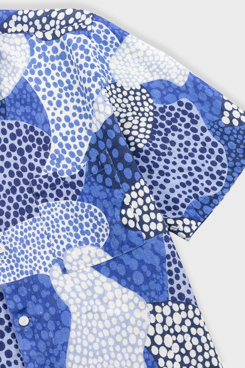 Gabe Shirt - Dot Print Blue Mono
