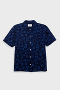 Gabe Shirt - Indigo Irregular Dot