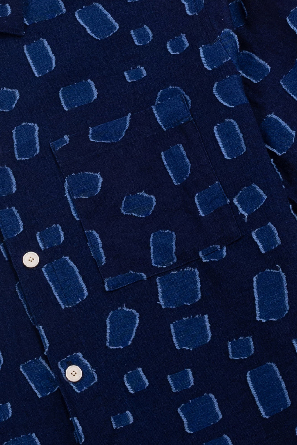 Gabe Shirt - Indigo Irregular Dot