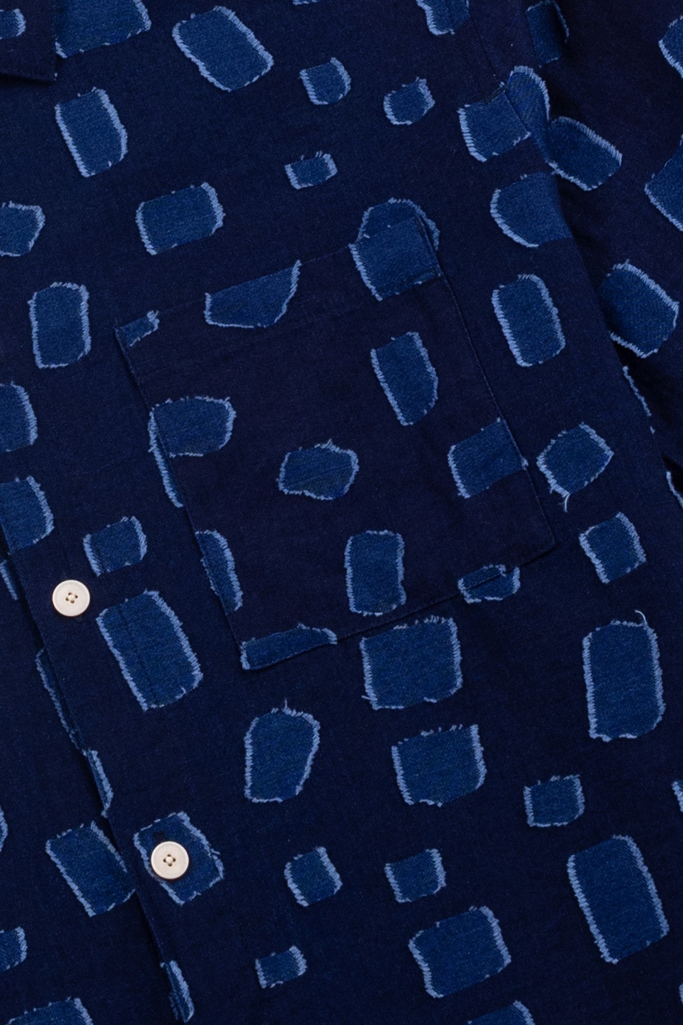 Gabe Shirt - Indigo Irregular Dot